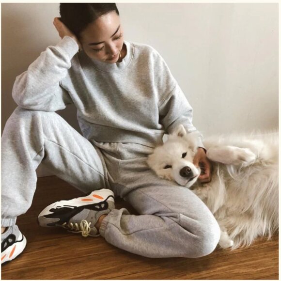 Organic Fleece Boyfriend Sweatshirt MATE THE LABEL M/L - Picture 1 of 3